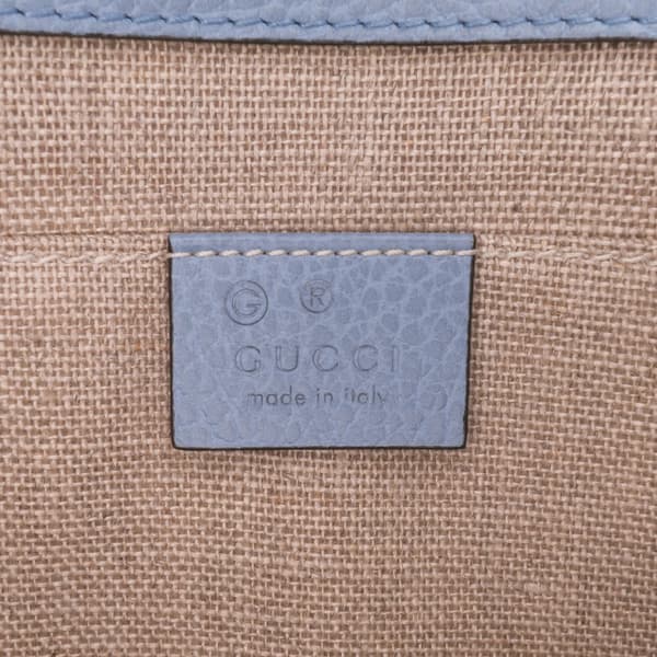 Pre-owned Gucci Small Dollar Calfskin Interlocking G Crossbody Blue
