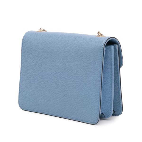 Pre-owned Gucci Small Dollar Calfskin Interlocking G Crossbody Blue