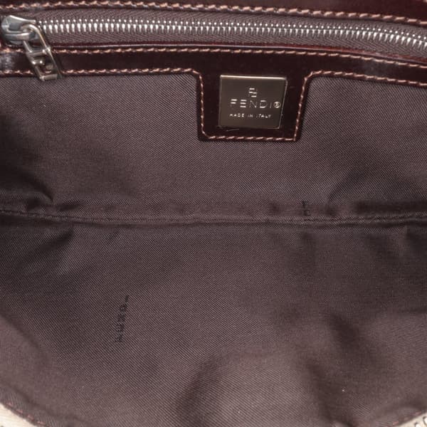 Pre-owned Fendi Zucca Canvas Crossbody Brown