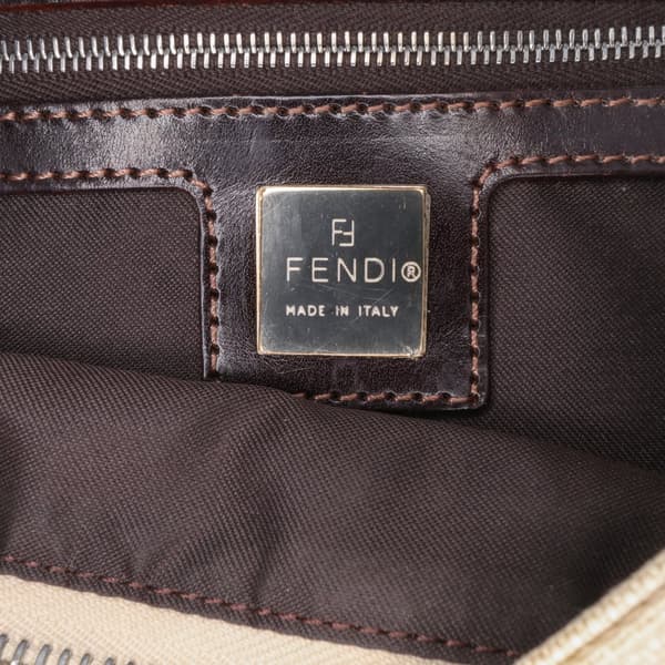 Pre-owned Fendi Zucca Canvas Crossbody Brown