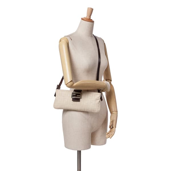 Pre-owned Fendi Zucca Canvas Crossbody Brown