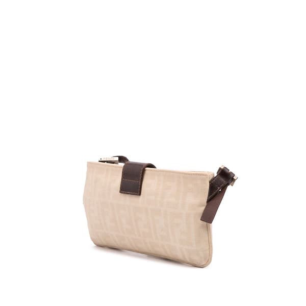 Pre-owned Fendi Zucca Canvas Crossbody Brown
