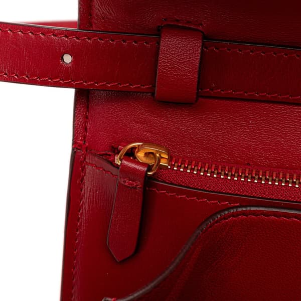 Pre-owned Celine Medium Calfskin Classic Box Red