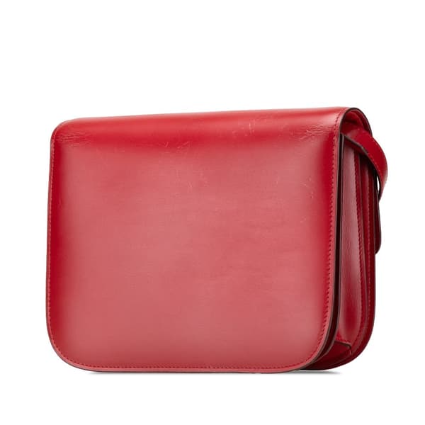 Pre-owned Celine Medium Calfskin Classic Box Red