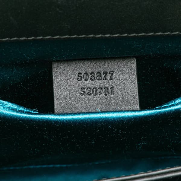 Pre-owned Gucci Small Suede Ophidia Chain Crossbody Green