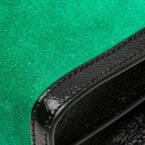 Pre-owned Gucci Small Suede Ophidia Chain Crossbody Green