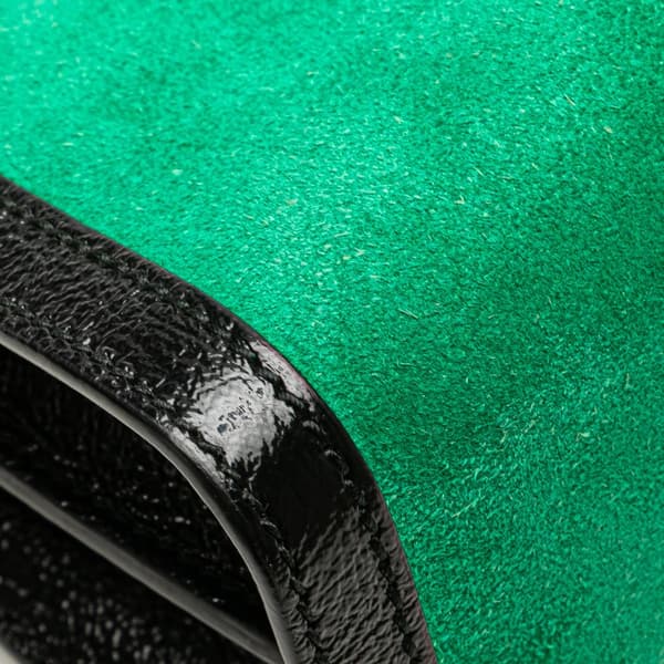 Pre-owned Gucci Small Suede Ophidia Chain Crossbody Green