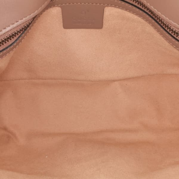 Pre-owned Gucci Small GG Marmont Matelasse Leather Flap Crossbody Brown