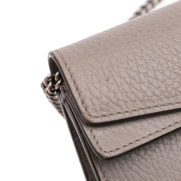 Pre-owned Gucci Super Mini Leather Dionysus Crossbody Brown