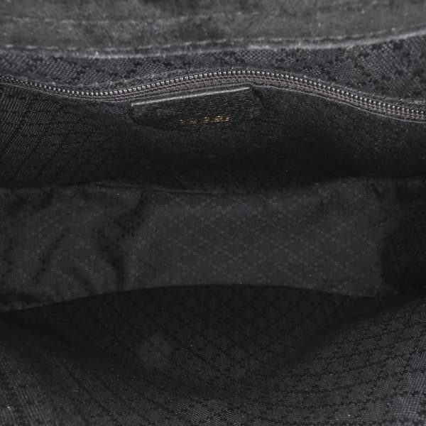 Pre-owned Gucci Suede Horsebit Sling Bag Black