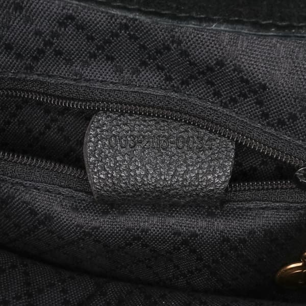 Pre-owned Gucci Suede Horsebit Sling Bag Black