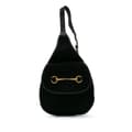 Miniatyrbild 1 av 10: Pre-owned Gucci Suede Horsebit Sling Bag Black