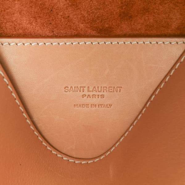 Pre-owned Saint Laurent Small Calfskin Kaia Crossbody Brown
