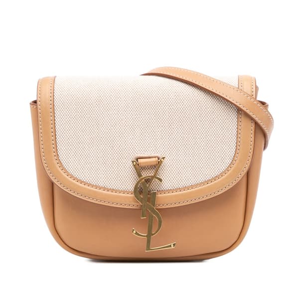Pre-owned Saint Laurent Small Calfskin Kaia Crossbody Brown
