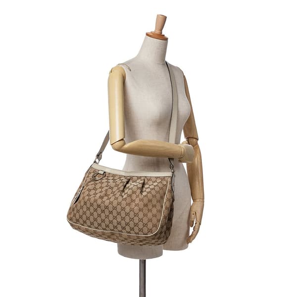 Pre-owned Gucci GG Canvas Sukey Crossbody Brown