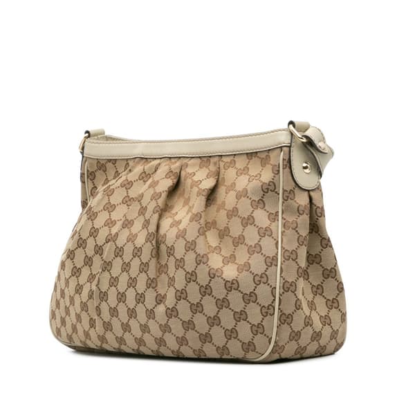 Pre-owned Gucci GG Canvas Sukey Crossbody Brown