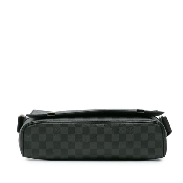 Pre-owned Louis Vuitton Damier Graphite District MM Black