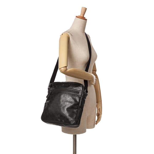Pre-owned Gucci GG Imprime Crossbody Black
