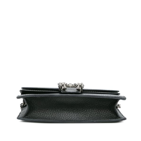 Pre-owned Gucci Super Mini Leather Dionysus Crossbody Black