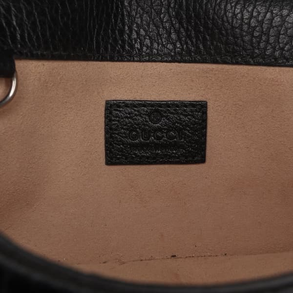 Pre-owned Gucci Super Mini Leather Dionysus Crossbody Black