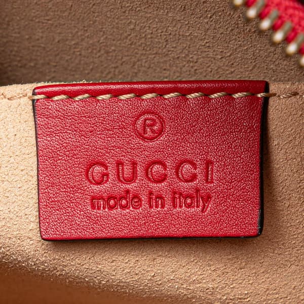 Pre-owned Gucci Mini GG Marmont Matelasse Leather Crossbody Red