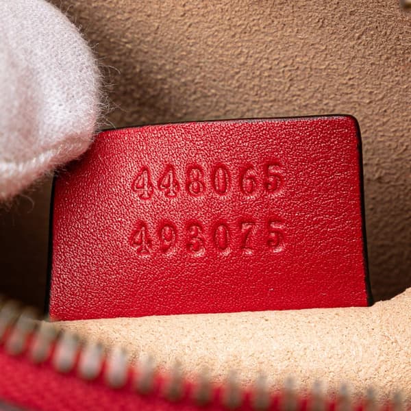 Pre-owned Gucci Mini GG Marmont Matelasse Leather Crossbody Red