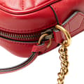 Miniatyrbillede 7 af 10: Pre-owned Gucci Mini GG Marmont Matelasse Leather Crossbody Red