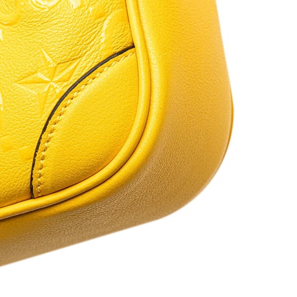 Pre-owned Gucci GG Star Embossed Leather Crossbody Yellow