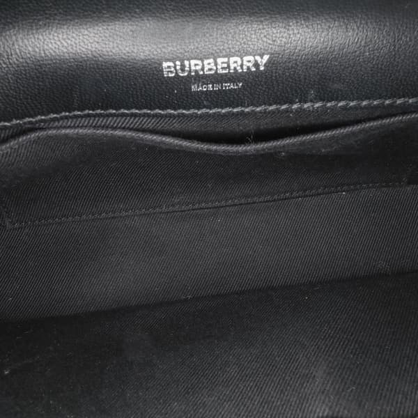 Pre-owned Burberry Small Patent Horseferry Lola Crossbody Black