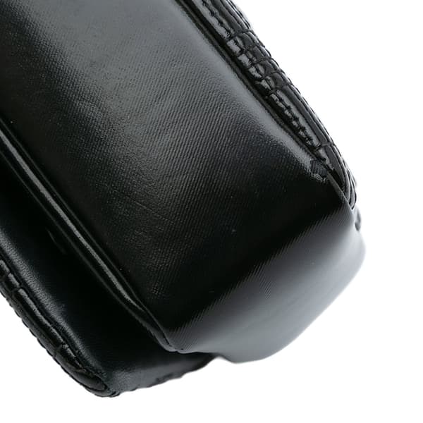 Pre-owned Burberry Small Patent Horseferry Lola Crossbody Black