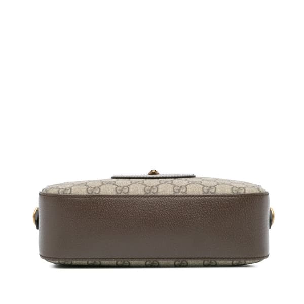 Pre-owned Gucci GG Supreme Web Neo Vintage Crossbody Brown