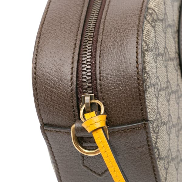Pre-owned Gucci GG Supreme Web Neo Vintage Crossbody Brown
