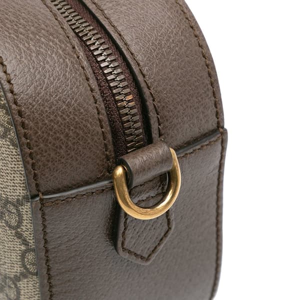 Pre-owned Gucci GG Supreme Web Neo Vintage Crossbody Brown