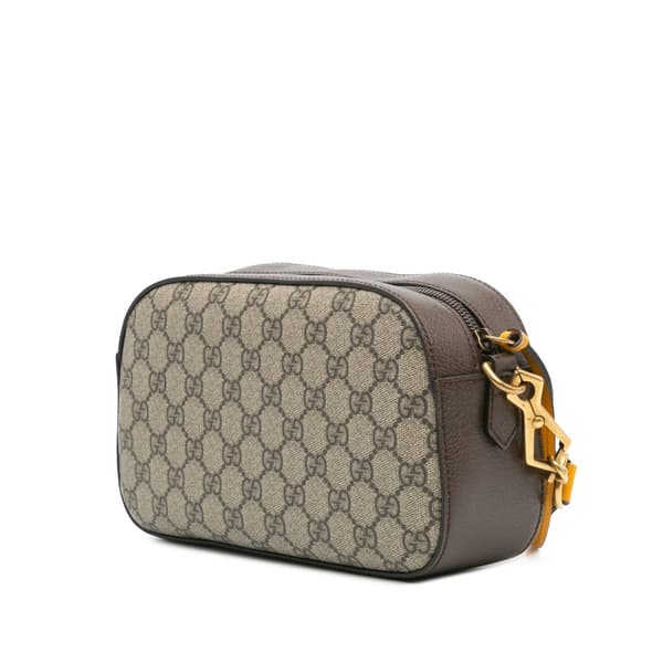 Pre-owned Gucci GG Supreme Web Neo Vintage Crossbody Brown