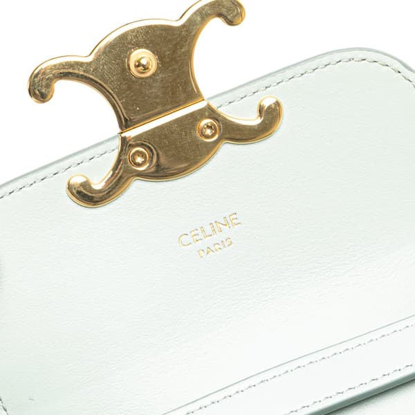 Pre-owned Celine Mini Calfskin Claude Crossbody Blue