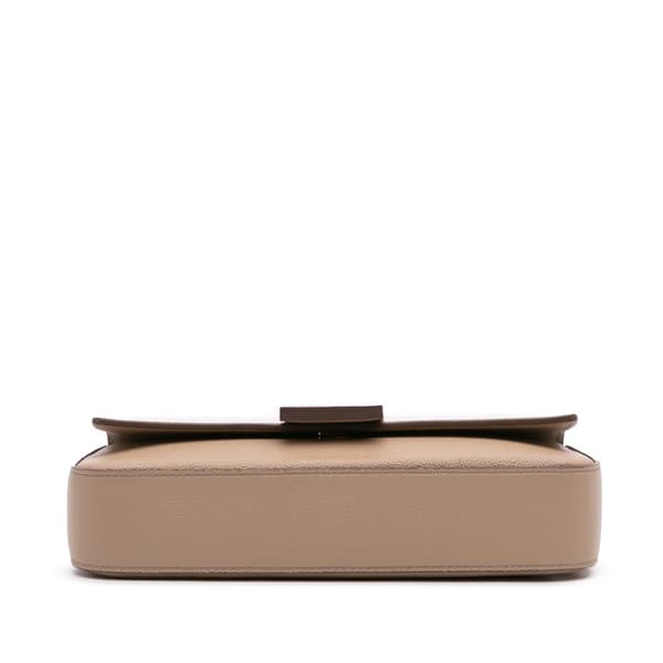 Pre-owned Tom Ford Grained Calfskin TF Flap Crossbody Brown