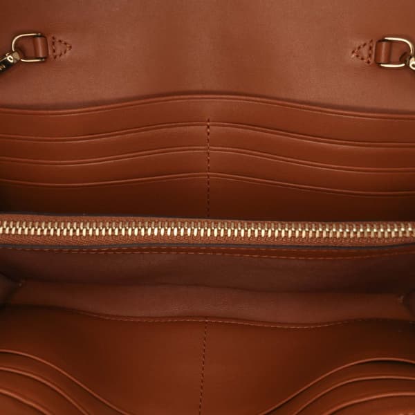 Pre-owned MCM Visetos Coated Canvas Patricia Wallet on Chain Brown