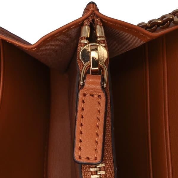 Pre-owned MCM Visetos Coated Canvas Patricia Wallet on Chain Brown