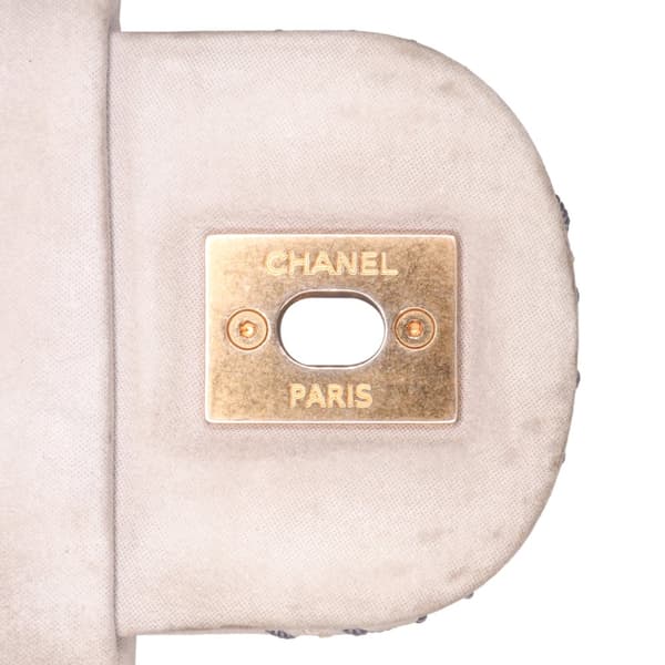 Pre-owned Chanel Jumbo Quilted Calfskin Triple Stitched Flap Gray