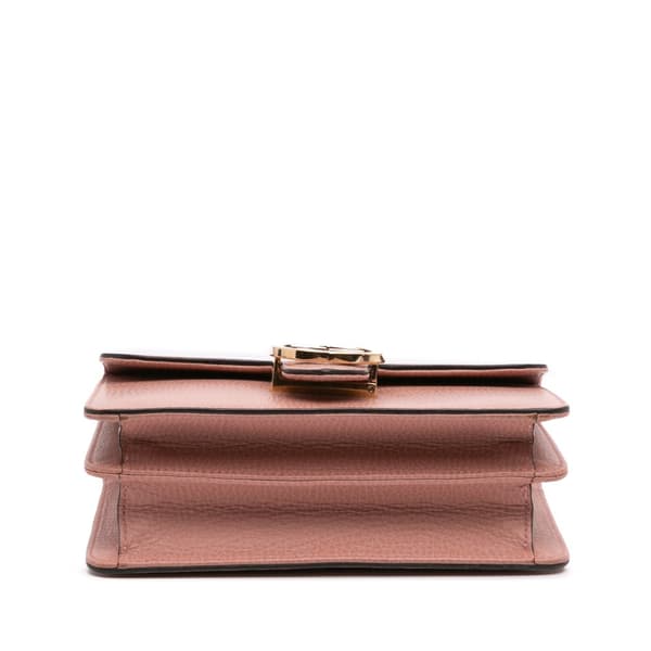 Pre-owned Gucci Small Dollar Calfskin Interlocking G Crossbody Pink