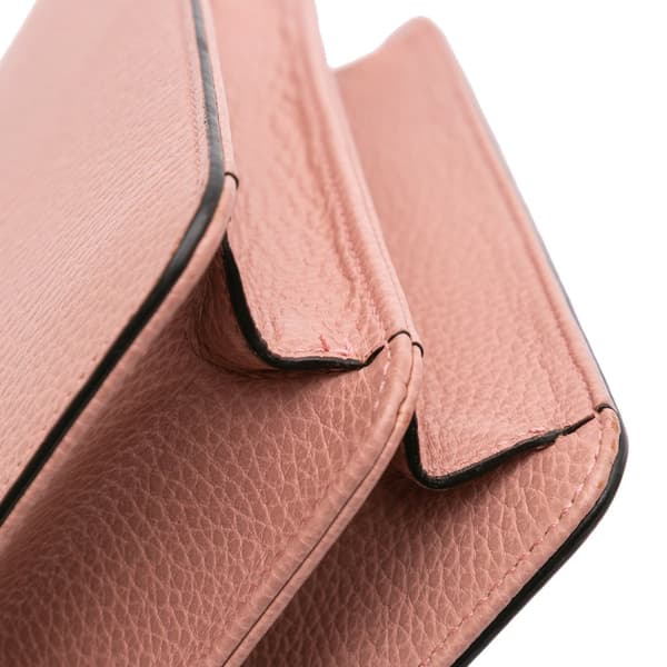 Pre-owned Gucci Small Dollar Calfskin Interlocking G Crossbody Pink