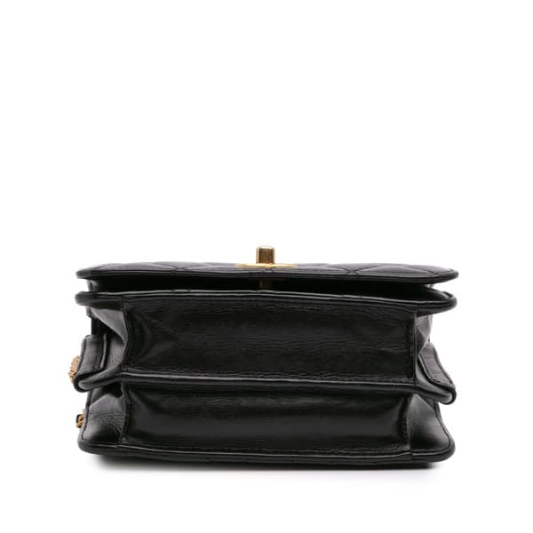 Pre-owned Chanel Mini CC Quilted Lambskin Full Flap Black