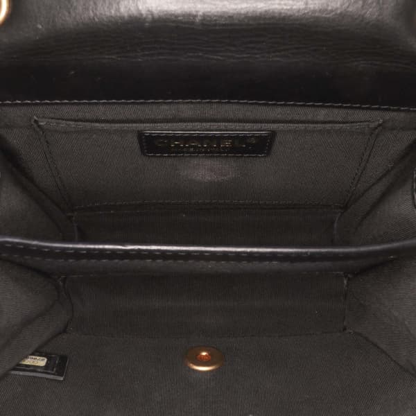 Pre-owned Chanel Mini CC Quilted Lambskin Full Flap Black