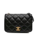 Pikkukuva 1 / 10: Pre-owned Chanel Mini CC Quilted Lambskin Full Flap Black
