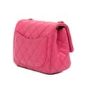 Miniatyrbild 2 av 10: Pre-owned Chanel Mini Square Classic Lambskin Pearl Crush Single Flap Pink