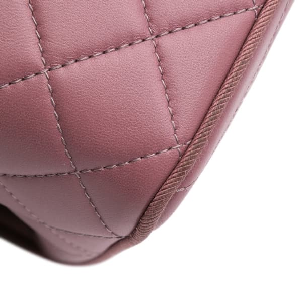 Pre-owned Chanel Paris Seoul Mini Lambskin Pagoda Single Flap Pink