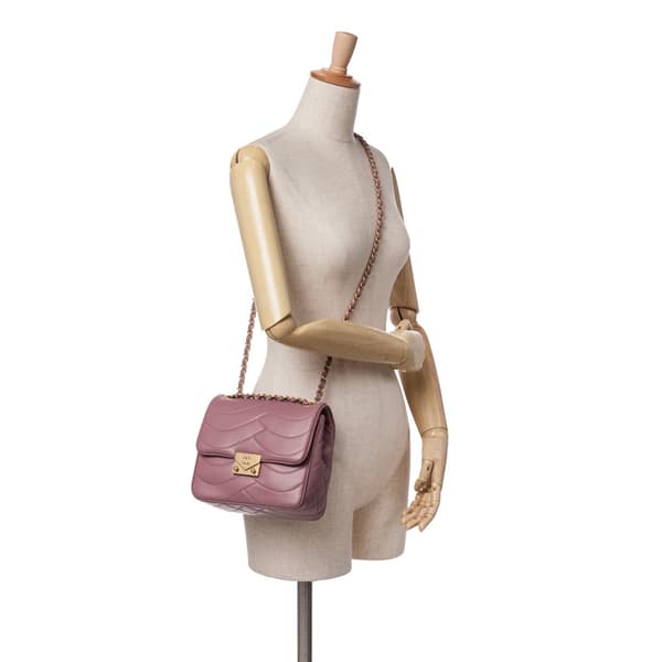 Pre-owned Chanel Paris Seoul Mini Lambskin Pagoda Single Flap Pink