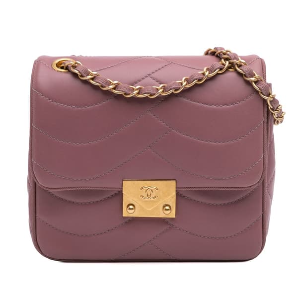 Pre-owned Chanel Paris Seoul Mini Lambskin Pagoda Single Flap Pink