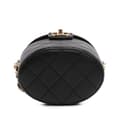 Miniatyrbilde 3 av 10: Pre-owned Chanel Mini Lambskin Elegant Chain Vanity Case Black