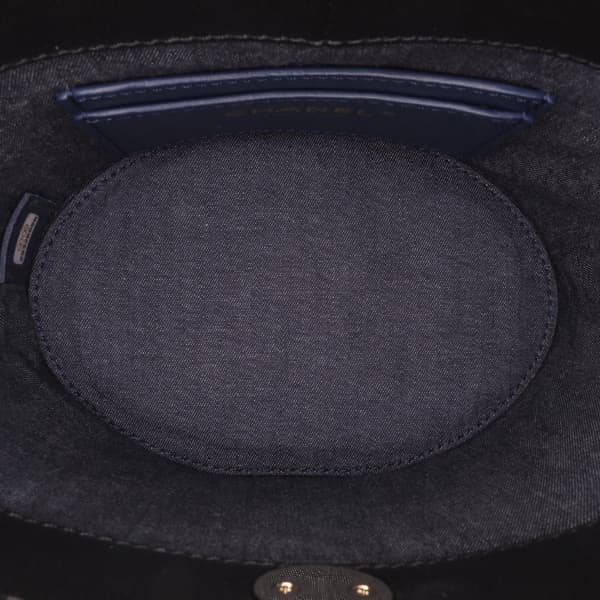 Pre-owned Chanel Mini Lambskin Elegant Chain Vanity Case Black